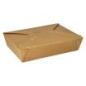 Preview: 3x50 Lunchboxen, Pappe "pure" 1500 ml 4,8 cm x 14 cm x 19,7 cm braun