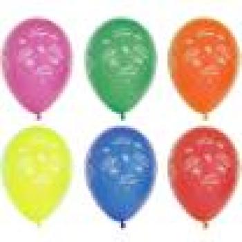 12x10 Luftballons Ø 29 cm farbig sortiert "Happy Birthday"