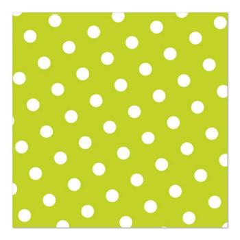 Servietten, limonengrün 3-lagig 1/4-Falz 33 x 33 cm "Dots"