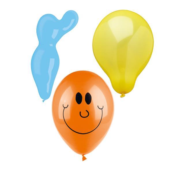 Luftballons farbig sortiert "verschiedene Formen"
