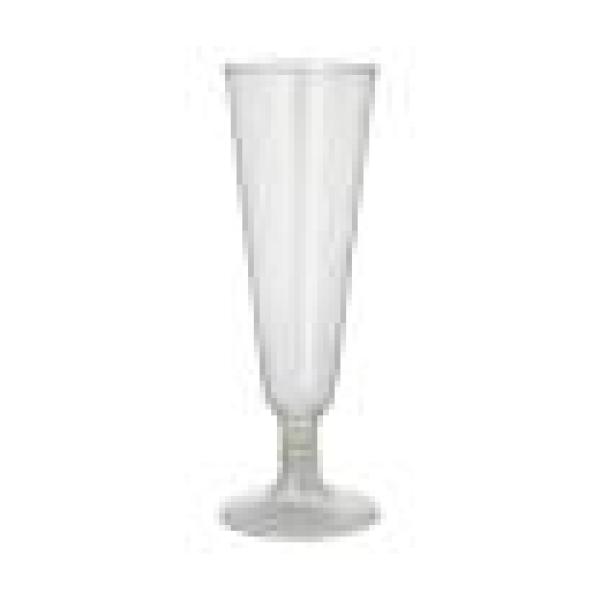 20x6 Stiel-Gläser für Sekt, PLA "pure" 0,1 l Ø 5,5 cm · 16,5 cm glasklar mit glasklarem Fuß