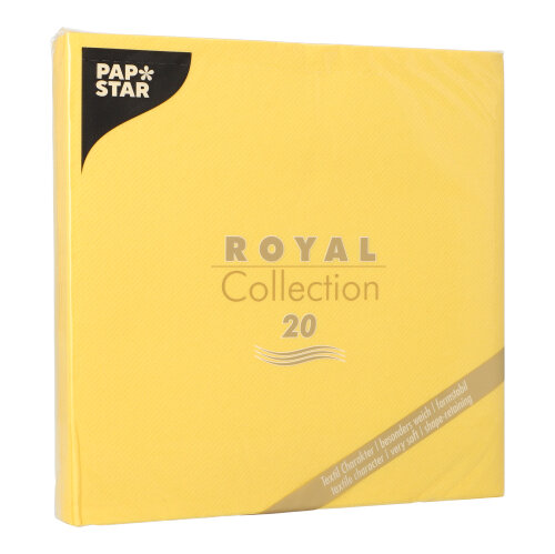 160 Servietten "ROYAL Collection" 1/4-Falz 40 cm x 40 cm gelb 12000 Servietten "ROYAL Collection" 1/4-Falz 40 cm x 40 cm gelb