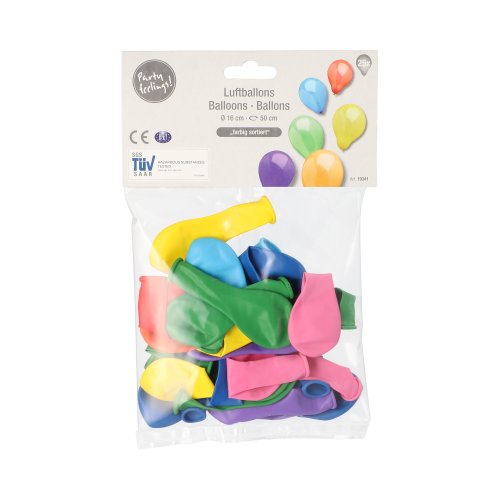 25 Luftballons Ø 16 cm farbig sortiert 48000 Luftballons Ø 16 cm farbig sortiert