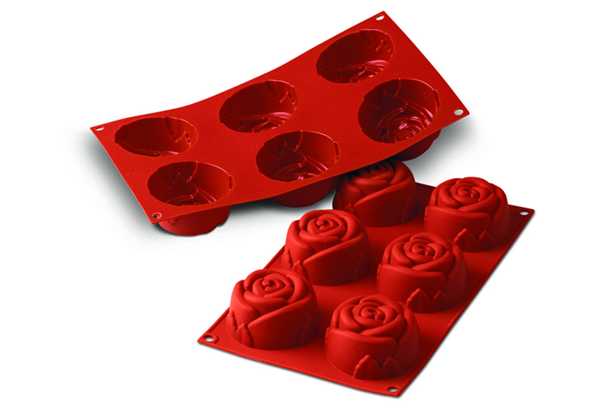 Silikonbackform Rose, Ø 76 mm Silikonbackform Rose, Ø 76 mm