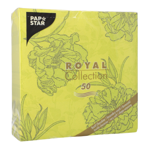 12500 Servietten "ROYAL Collection" 1/4-Falz 40 cm x 40 cm grün "Thalia"