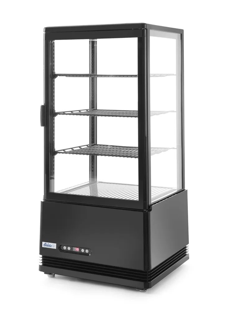 Aufsatz-Kühlvitrine 78 Liter, Arktic, schwarz, 230V/170W, 444x397x(H)940mm