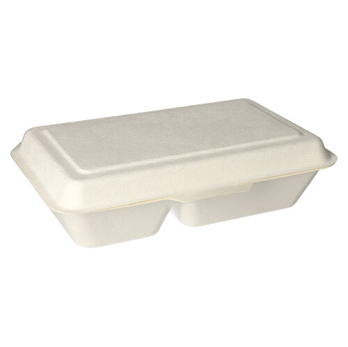 500 Menüboxen, Zuckerrohr "pure" 2-geteilt 6,5 cm x 24 cm x 15,5 cm 4000 Menüboxen, Zuckerrohr "pure" 2-geteilt 6,5 cm x 24 cm x 15,5 cm