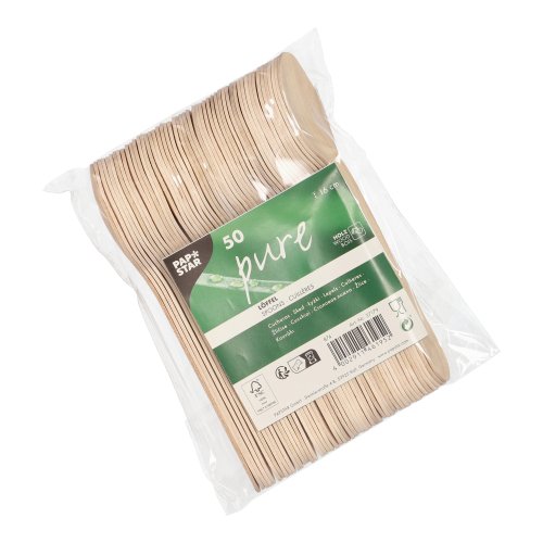 50 Löffel Holz "pure" 16 cm 75000 Löffel Holz "pure" 16 cm