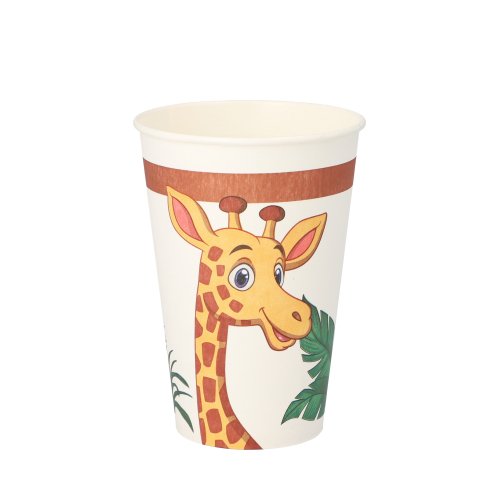 10080 Trinkbecher, Pappe 0,2 l Ø 7 cm · 9,7 cm "Jungle"