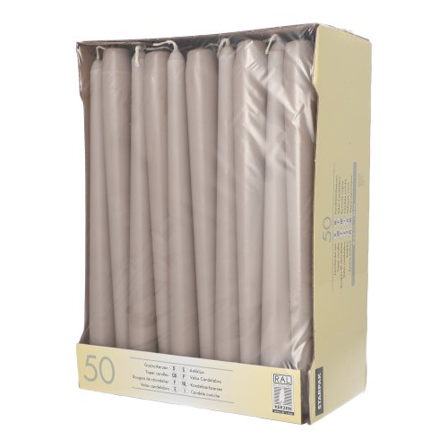 7200 Leuchterkerzen Ø 2,2 cm · 25 cm greige