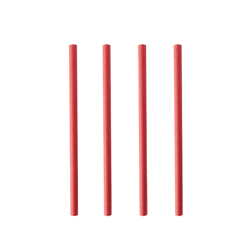 83200 Cocktail Trinkhalme, Papier Ø 7 mm · 15 cm rot