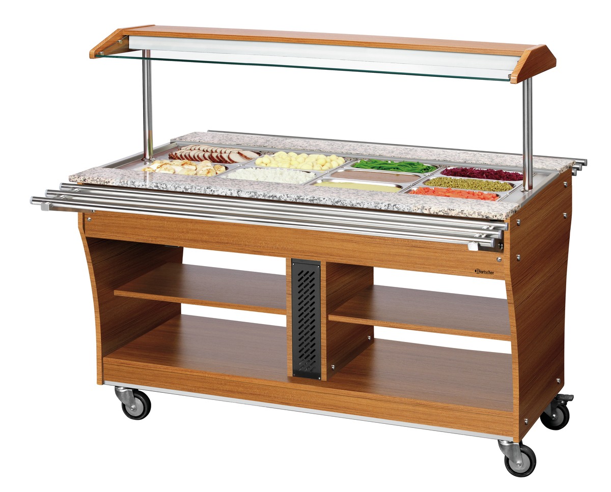 Buffetwagen, warm, 4x 1/1GN Tablettrutsche, 1 Stück, 4x 1/1 GN