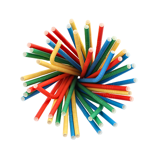 88000 Trinkhalme Papier Ø 6 mm · 20 cm farbig sortiert flexibel