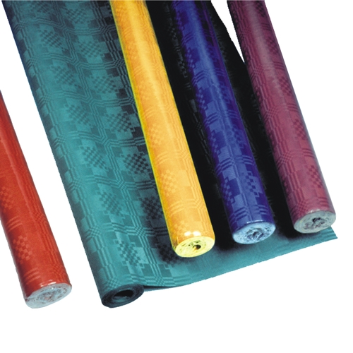1 Papiertischtuch mit Damastprägung 8 m x 1,2 m farbig sortiert 350 Papiertischtuch mit Damastprägung 8 m x 1,2 m farbig sortiert