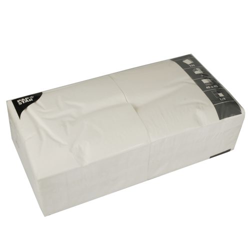 20000 Servietten, 3-lagig 1/4-Falz 40 cm x 40 cm weiss