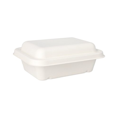 4500 Schalen, Zuckerrohr "pure" ungeteilt 5,6 cm x 15,3 cm x 20,3 cm weiss