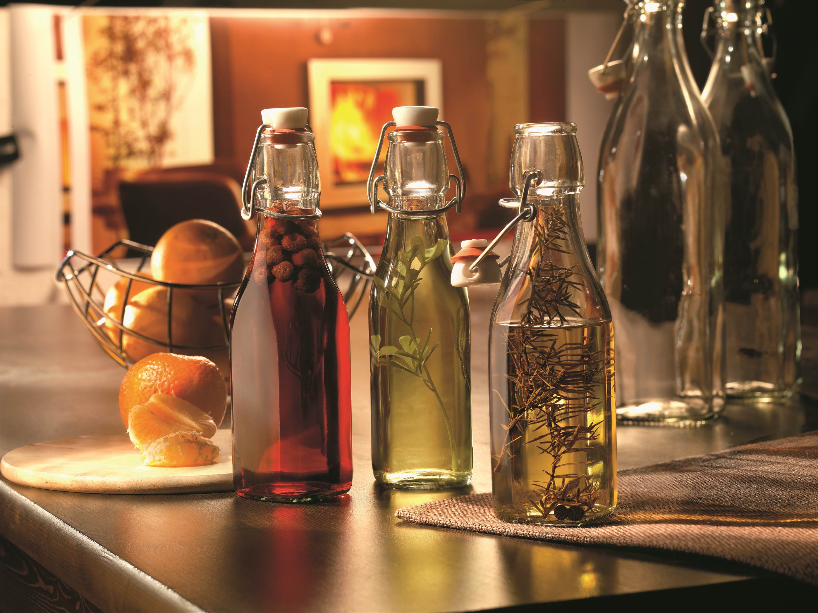 Kleine Glasflasche mit Bügelverschluss 0,25 Liter Glasflasche mit Bügelverschluss 0,5 Liter