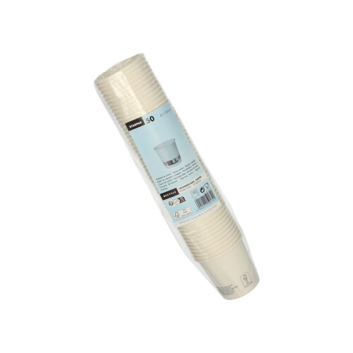 33000 Trinkbecher, Pappe "To Go" 0,1 l Ø 6 cm · 6 cm weiss