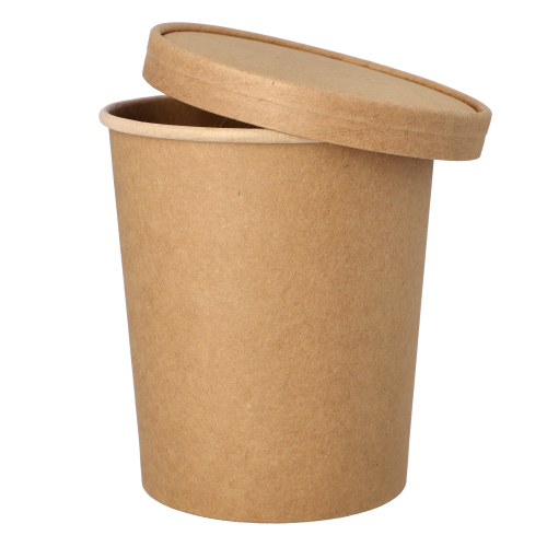 500 Suppenbecher, Pappe rund 940 ml Ø 11,5 cm · 13 cm braun 4000 Suppenbecher, Pappe rund 940 ml Ø 11,5 cm · 13 cm braun