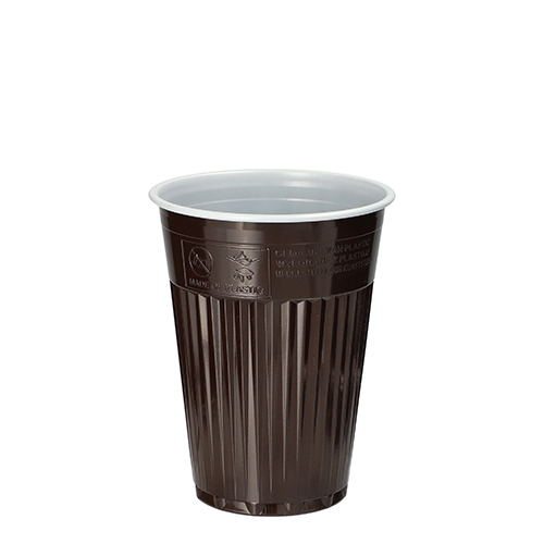 100 Thermo-Automatenbecher, PS 0,18 l Ø 7,03 cm · 9 cm braun/weiss 54000 Thermo-Automatenbecher, PS 0,18 l Ø 7,03 cm · 9 cm braun/weiss