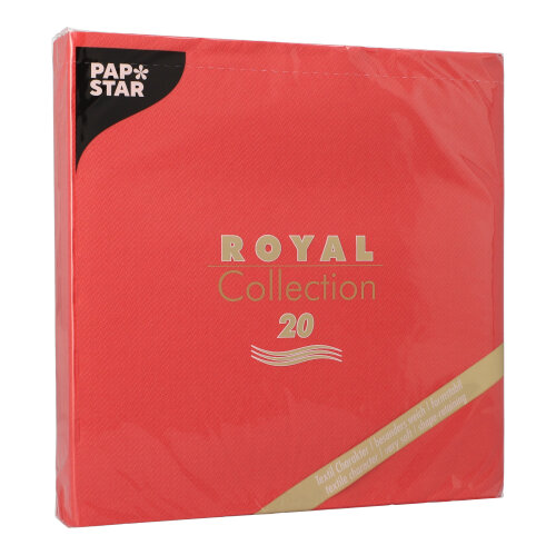 160 Servietten "ROYAL Collection" 1/4-Falz 40 cm x 40 cm rot 12000 Servietten "ROYAL Collection" 1/4-Falz 40 cm x 40 cm rot