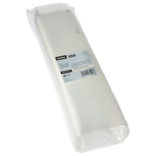 24000 Verpackungsbecher, PP eckig 250 ml 4,9 cm x 8,1 cm x 10,8 cm transparent