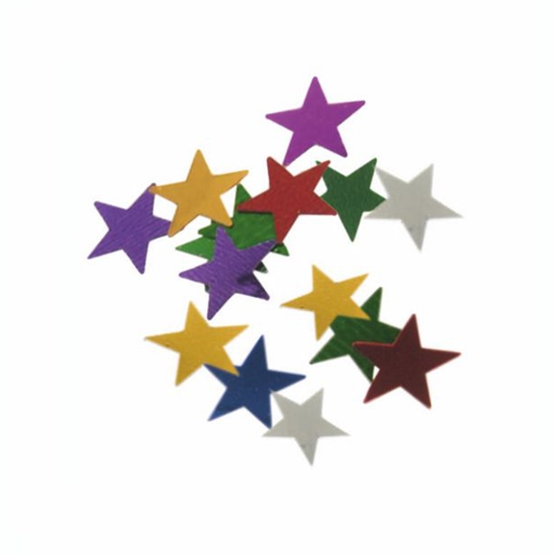 5000 Deko-Streuschmuck, Folie Ø 1 cm farbig sortiert "Stars" 20 gr.