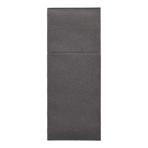 9600 Bestecktaschen, Airlaid 40 cm x 48 cm anthrazit "Premium" mit Besteckfalz