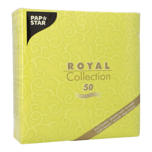 250 Servietten "ROYAL Collection" 1/4-Falz 40 cm x 40 cm limonengrün "Casali" 12500 Servietten "ROYAL Collection" 1/4-Falz 40 cm x 40 cm limonengrün "Casali"