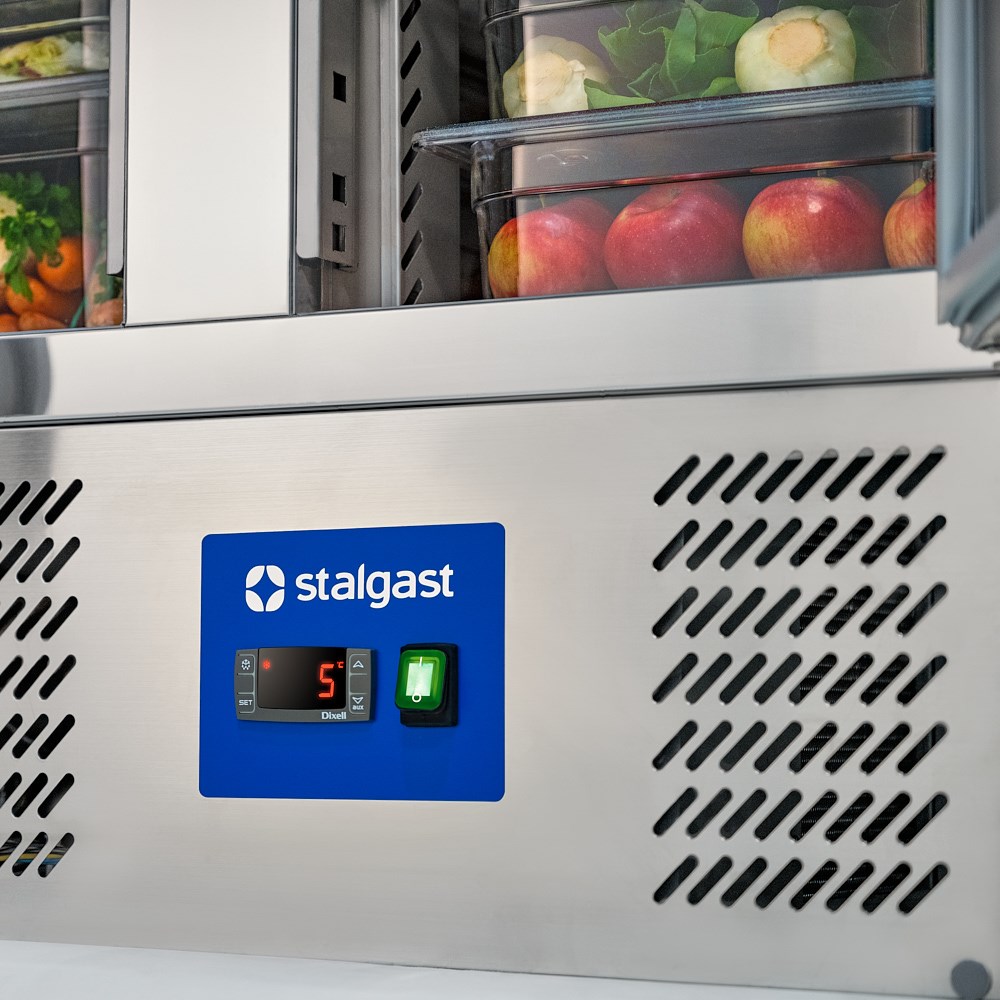 Starline Kühltisch, 2-türig, GN 1/1 Pizzatisch Starline, 2-türig, mit Kühlaufsatz 5x GN 1/6