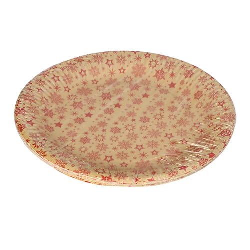 12000 Teller, Pappe rund Ø 23 cm "Snöflinga"