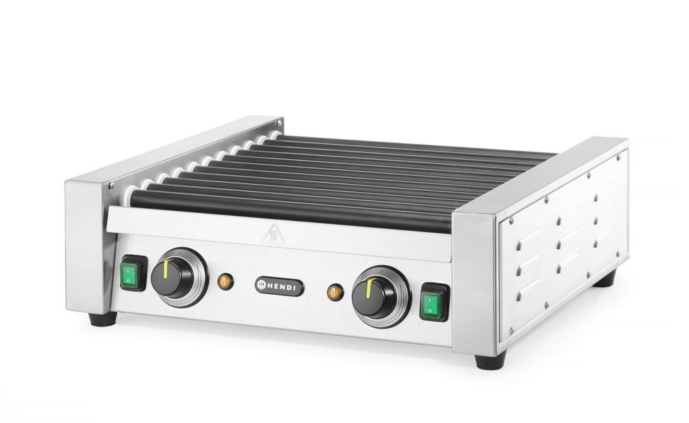 Rollengrill - 2 Zonen, HENDI, 11 Rollen, 230V/1180W, 530x525x(H)180mm