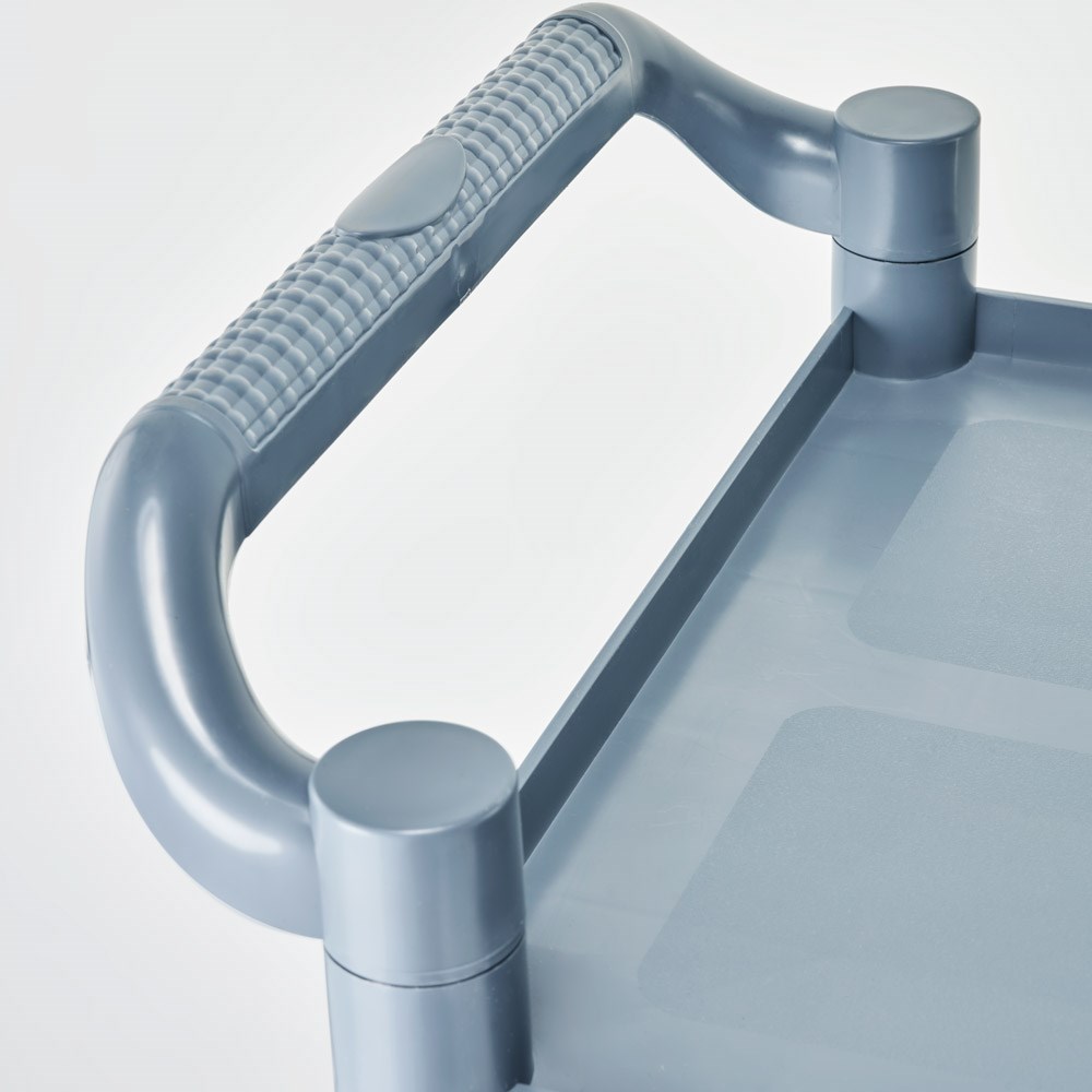 Servierwagen aus Kunststoff, mit drei Borden, 860 x 425 x 910 mm (BxTxH)