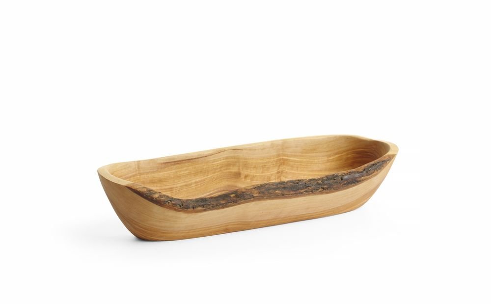 Schüssel aus Olivenholz, lang, HENDI, 400x90x(H)80mm