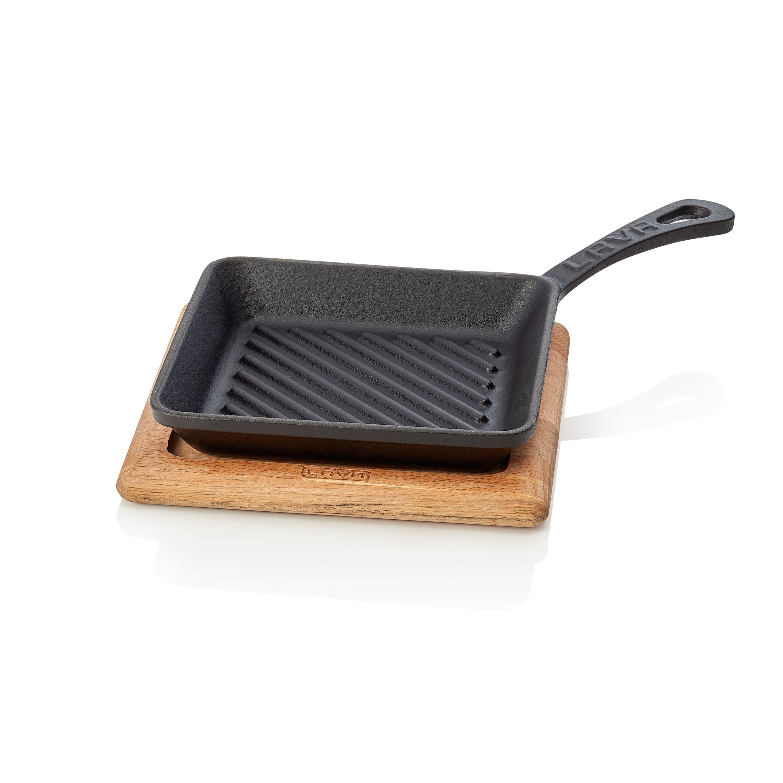 Mini Grill-/Servierpfanne 16 x 16 x 3 cm