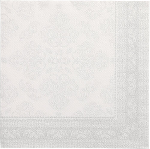 50 Servietten "ROYAL Collection" 1/4-Falz 40 cm x 40 cm weiss "Arabesque" 12500 Servietten "ROYAL Collection" 1/4-Falz 40 cm x 40 cm weiss "Arabesque"