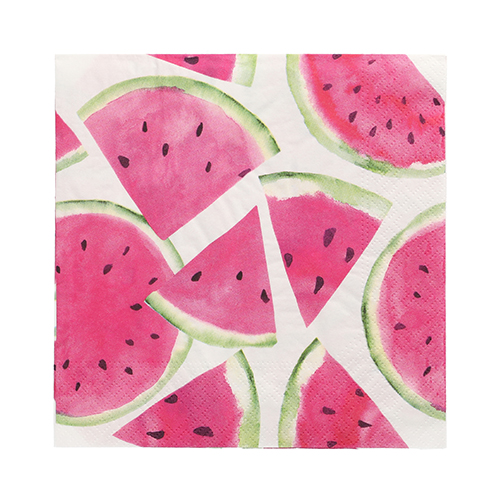 20 Servietten, 3-lagig 1/4-Falz 33 cm x 33 cm "Watermelon" 22800 Servietten, 3-lagig 1/4-Falz 33 cm x 33 cm "Watermelon"