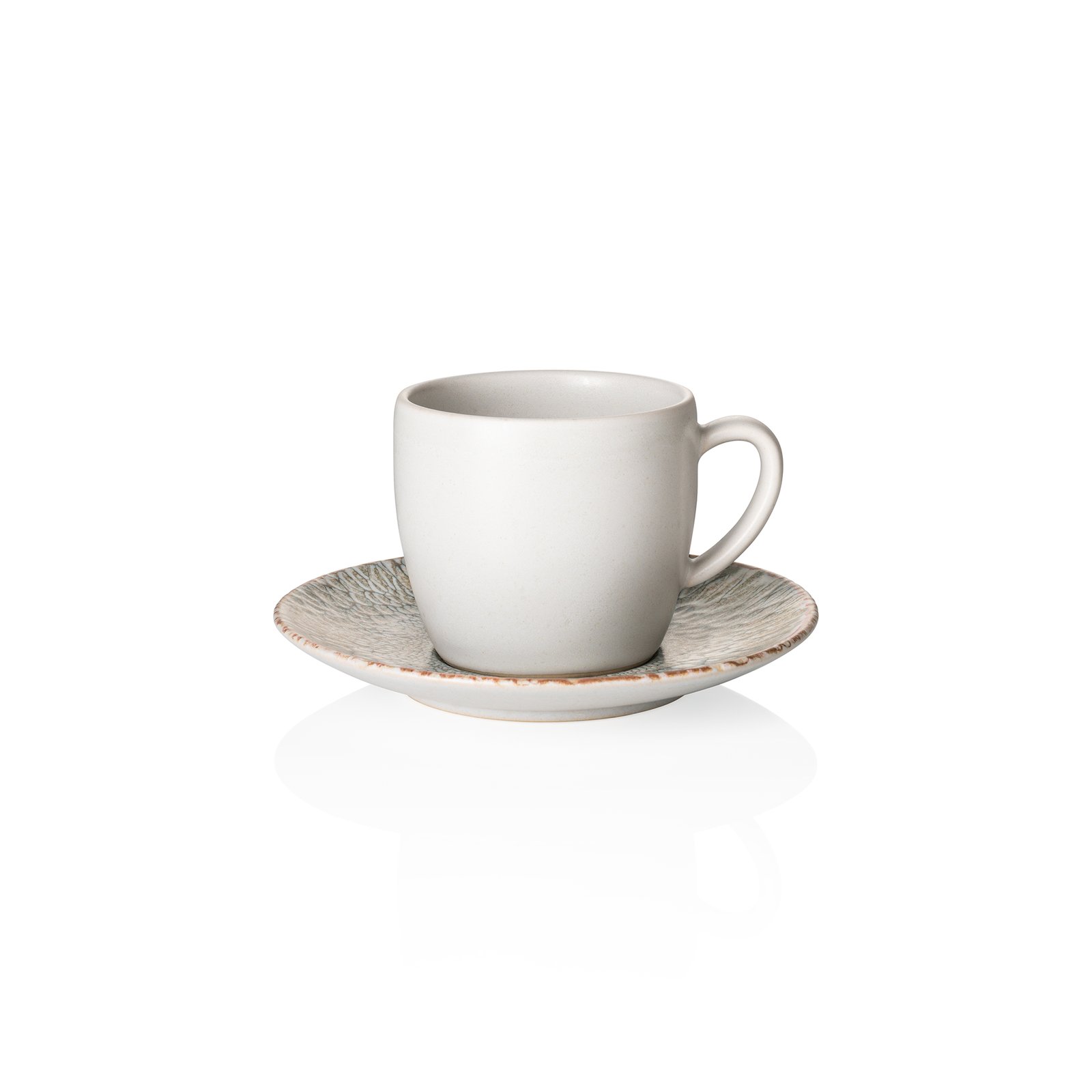 Ober- und Untertasse Set ROCKZZERO, 220 ml, iris