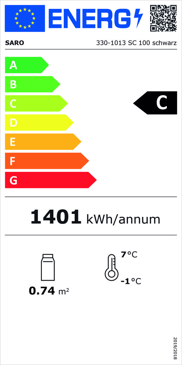 Kühlvitrine98Liter,ModellSC100schwarz