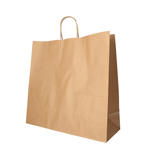 2000 Tragetaschen, Papier 35 cm x 35 cm x 14 cm braun mit gedrehtem Tragegriff