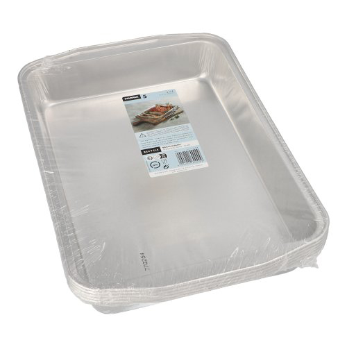 600 Bratschalen, Alu eckig 3,15 l 5 cm x 25 cm x 36,6 cm silber