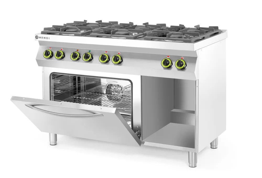Gasherd Kitchen Line 6-flammig mit Ofen GN 1/1, Kitchen Line, 230V/3000W, 28,5kW, 1200x722x(H)900mm Gasherd Kitchen Line 6-flammig mit Ofen GN 1/1, Kitchen Line, 230V/3000W, 28,5kW, 1200x722x(H)900mm