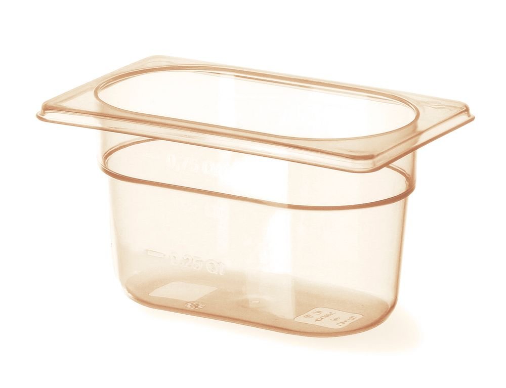 Gastronorm-Behälter 1/9, hochtemperaturbeständig, HENDI, GN 1/9, 0,9L, Transparent, 176x108x(H)100mm
