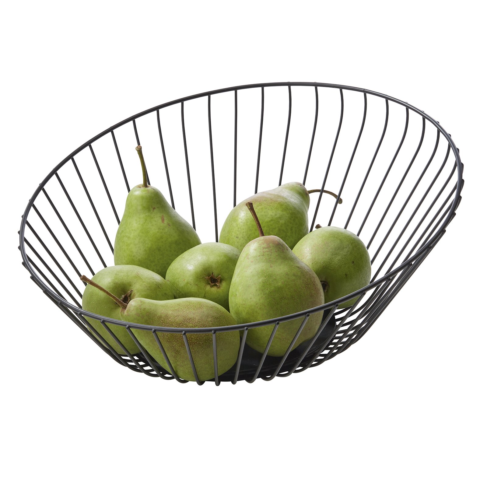 Buffetkorb, Ø 33 cm, Höhe 13,5 cm, schwarz pulverbeschichtet, Metall