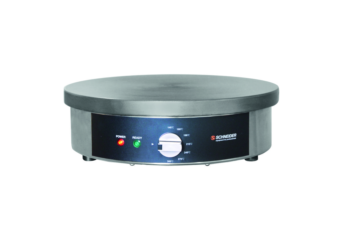 Crepes-Eisen, elektrisch, gusseiserne Platte, Höhe: 125 mm