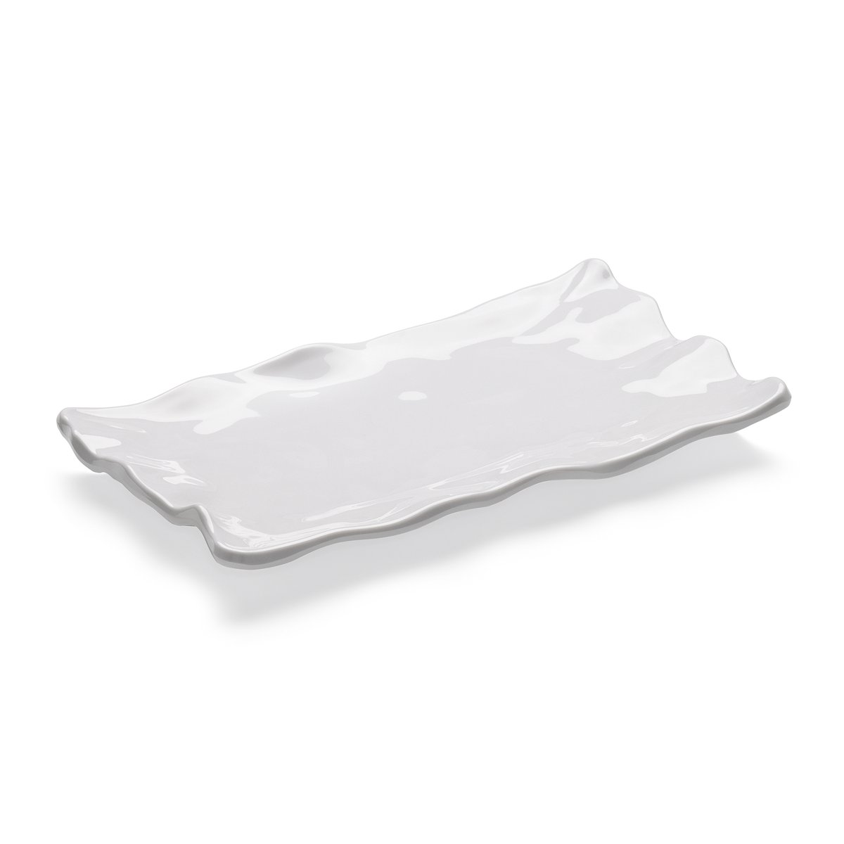 Teller Cosmo Q Squared Ruffle Square, flach, 35 x 20 x 4,1 cm