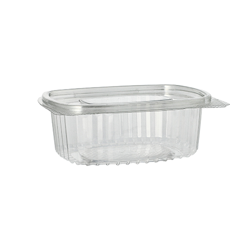 750 Feinkost- und Salatschalen mit Klappdeckel, R-PET oval 375 ml 5 cm x 11,5 cm x 14,4 cm klar 4500 Feinkost- und Salatschalen mit Klappdeckel, R-PET oval 375 ml 5 cm x 11,5 cm x 14,4 cm klar