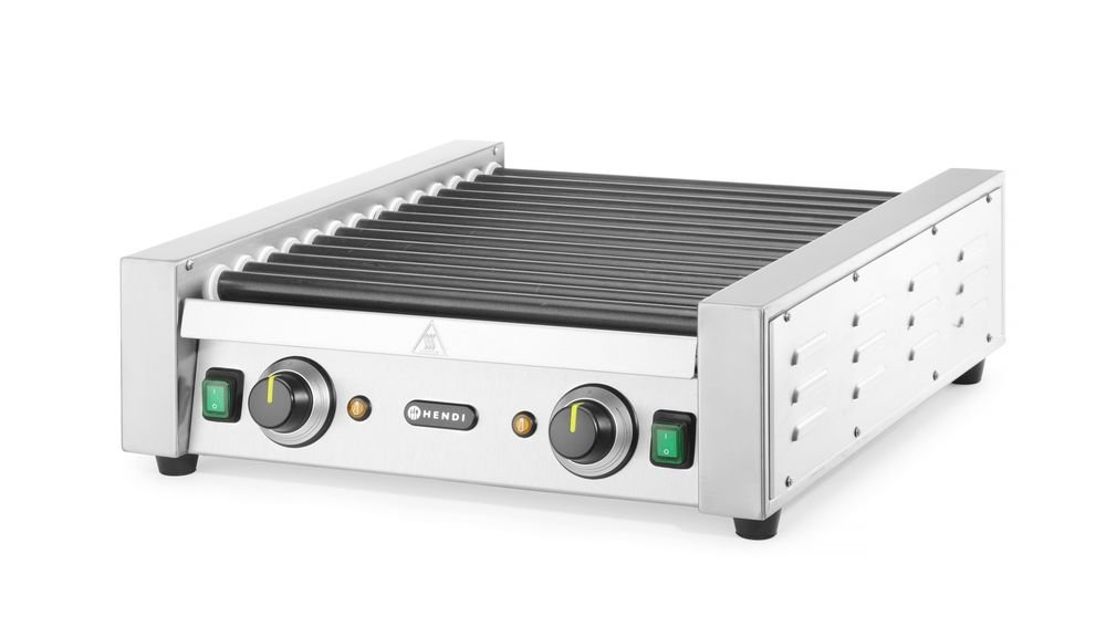 Rollengrill - 2 Zonen, HENDI, 11 Rollen, 230V/1180W, 530x525x(H)180mm