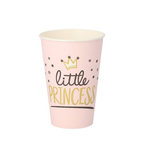 10 Trinkbecher, Pappe 0,2 l Ø 7 cm · 9,7 cm "Little Princess" 10080 Trinkbecher, Pappe 0,2 l Ø 7 cm · 9,7 cm "Little Princess"