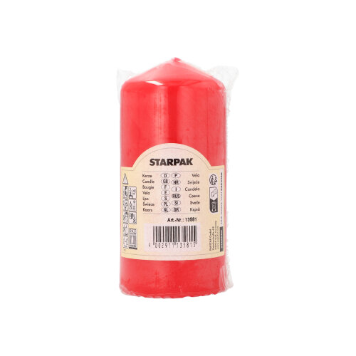 1120 Stumpenkerze Ø 60 mm · 130 mm rot